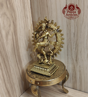 Premium Brass Nataraja Statue 4 Inch Pooja Articles