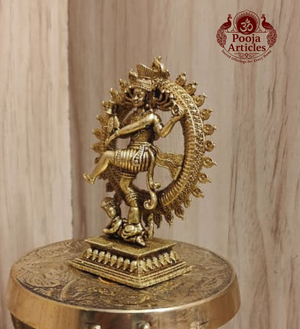 Premium Brass Nataraja Statue 2.9 Inch Pooja Articles