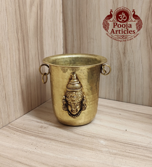Premium Brass Tirupati Balaji Pooja Glass 3.2 Inch