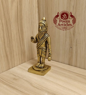 Brass Agathiyar Statue 4.5 Inch Pooja Articles