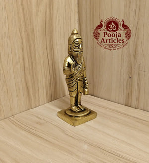 Brass Agathiyar Statue 4.5 Inch Pooja Articles