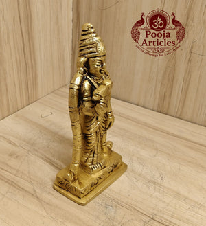 Brass Meenakshi Amman Statue 3.7 Inch