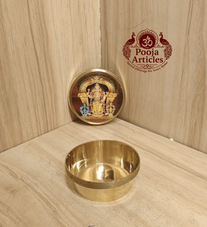 Brass Tiruchendur Murugan Kumkum Chimil 2 Inch