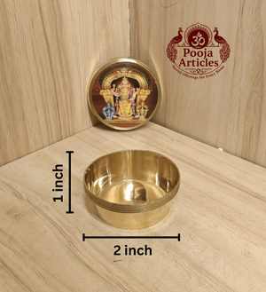 Brass Tiruchendur Murugan Kumkum Chimil 2 Inch