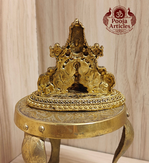 Premium Brass Tirupati Balaji with Gajalakshmi Statue 2.5 Inch Pooja Articles