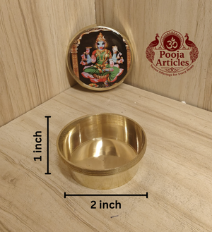 Brass Varahi Kumkum Chimil 2 Inch