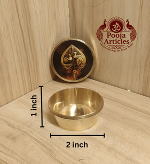 Brass Vel Kumkum Chimil 2 Inch