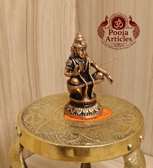 Copper Ayyappan Statue 2.2 Inch