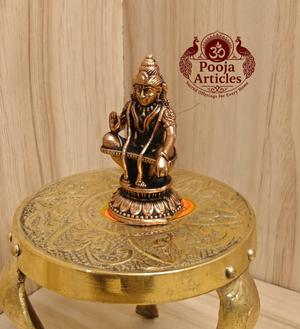 Copper Ayyappan Statue 2.2 Inch
