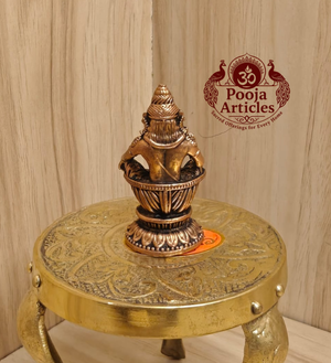 Copper Ayyappan Statue 2.2 Inch