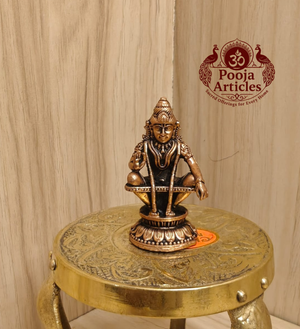 Copper Ayyappan Statue 2.2 Inch