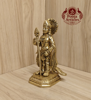 Brass Murugan Idol 6 Inch