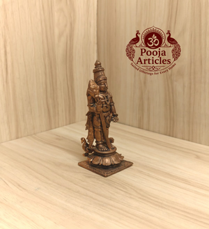 Copper Murugan Statue 4.5 Inch