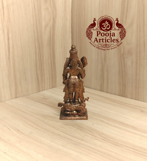 Copper Murugan Statue 4.5 Inch