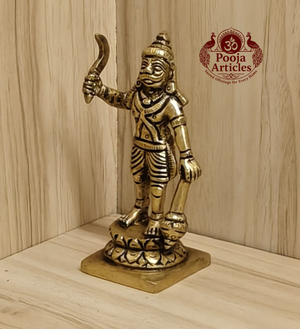 Brass Karuppasamy Statue 5.5 Inch