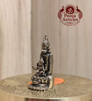 Miniature Brass Hanuman with Lakshmi Statue 1.2 Inch Pooja Articles