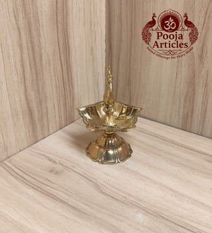 Brass Peacock Diya Size 1 – 3.5 Inch Pooja Articles