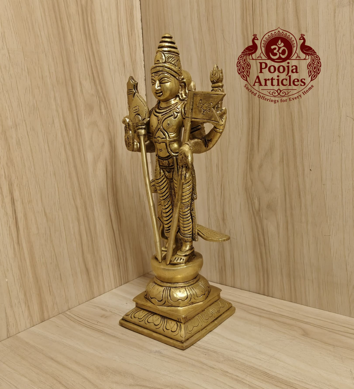 Brass Murugan Idol 10 Inch