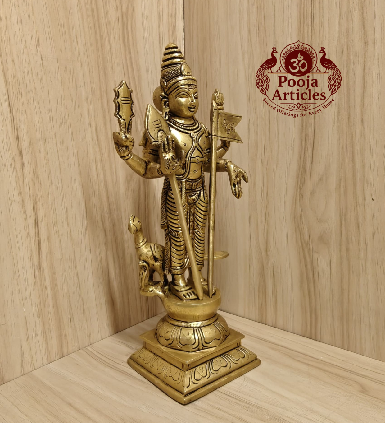 Brass Murugan Idol 10 Inch