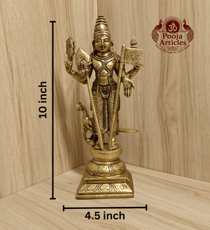 Brass Murugan Idol 10 Inch