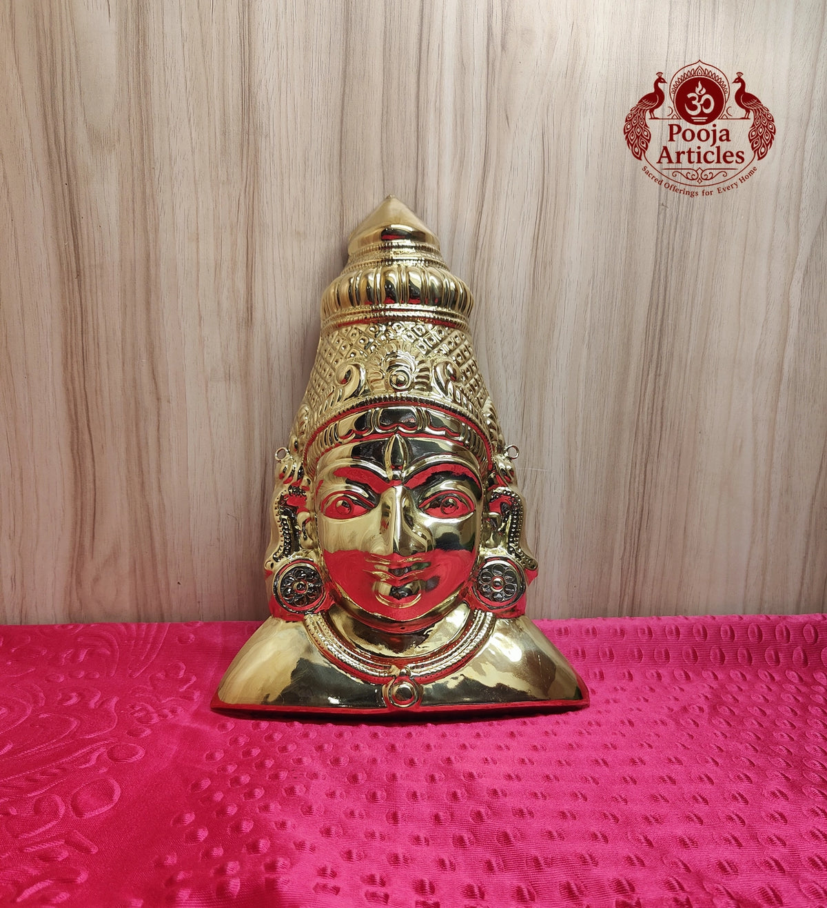 Brass Amman Mugam 12 Inch 