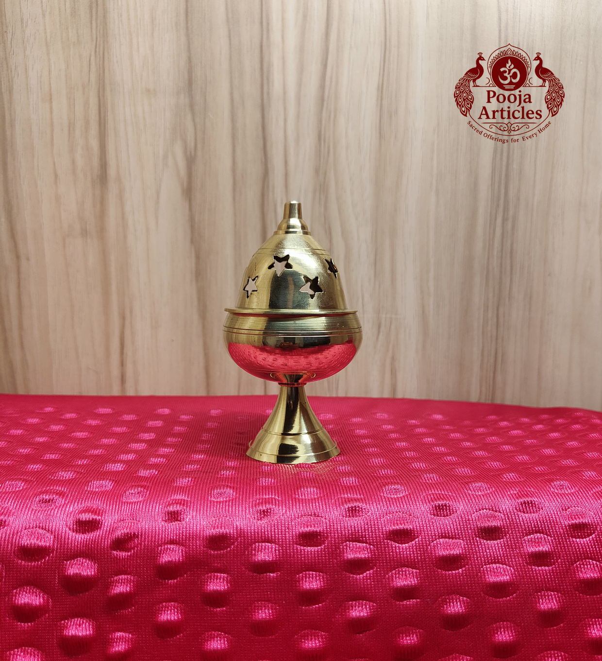  Brass Apple Deepam With Stand 4.2 Inch