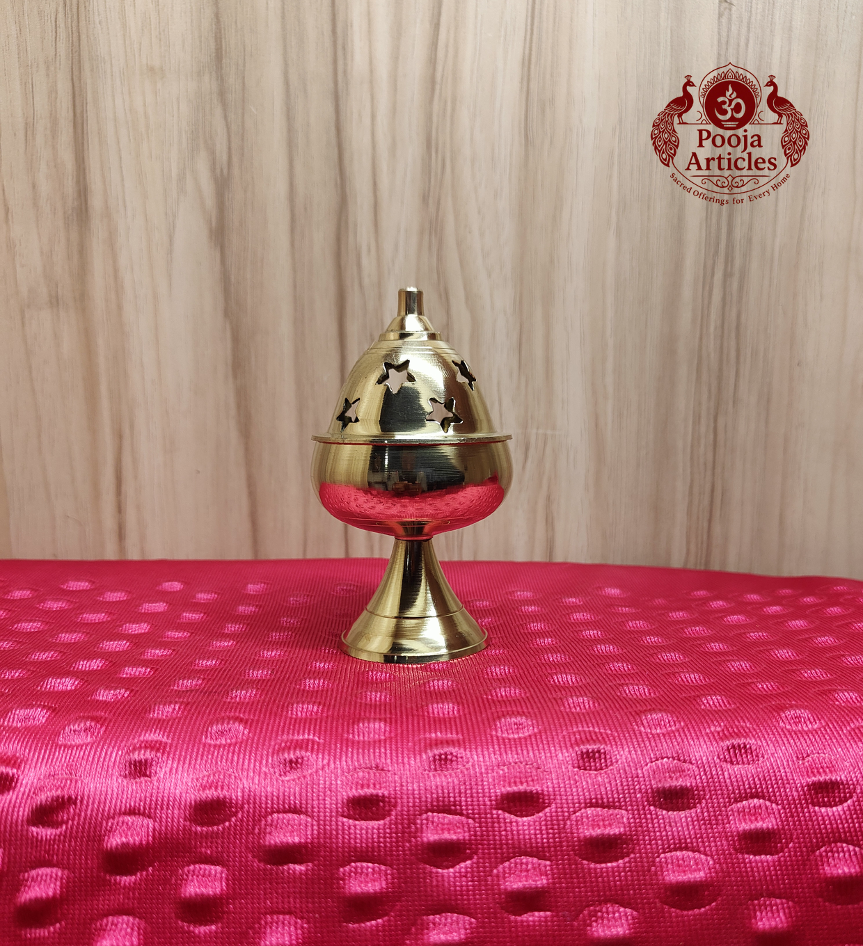Brass Apple Deepam With Stand 4 Inch