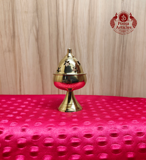 Brass Apple Deepam With Stand 4 Inch