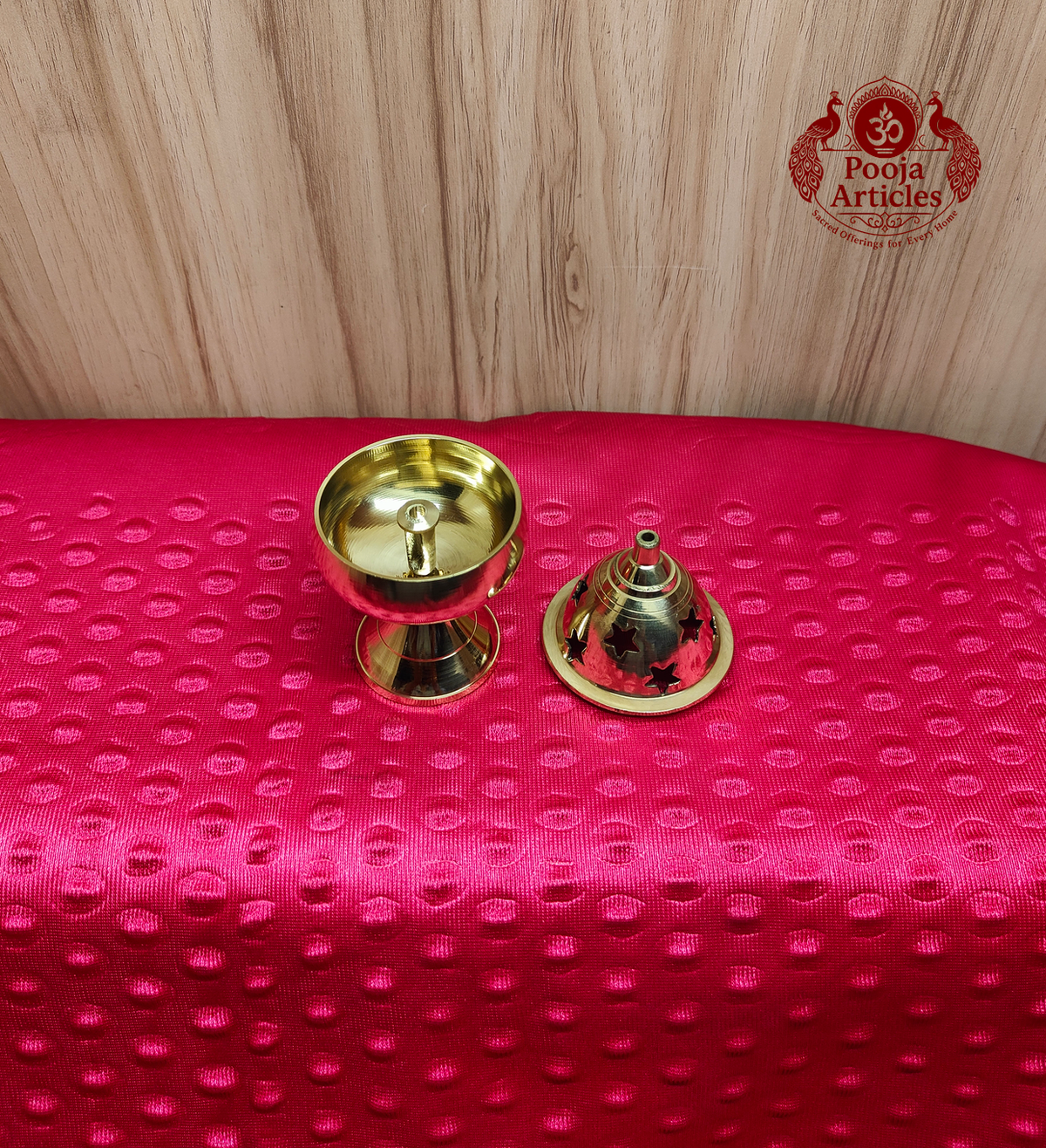 Brass Apple Deepam With Stand 4 Inch