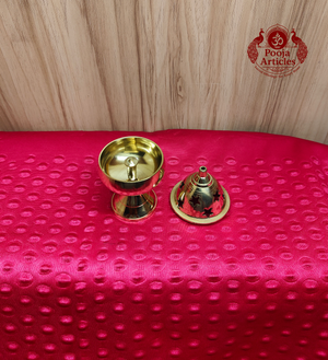 Brass Apple Deepam With Stand 4 Inch