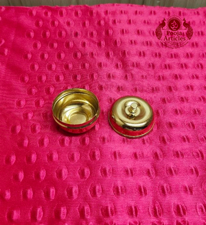 Brass Apple Kumkum Box 1.4 Inch 