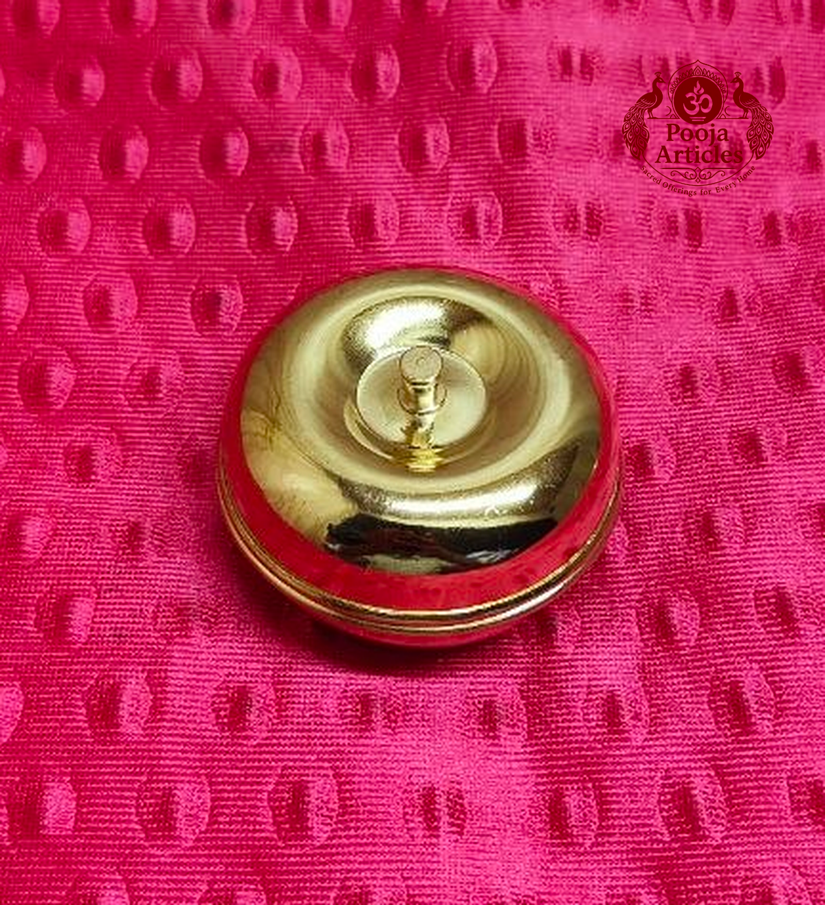 Brass Apple Kumkum Box 1.8 Inch 
