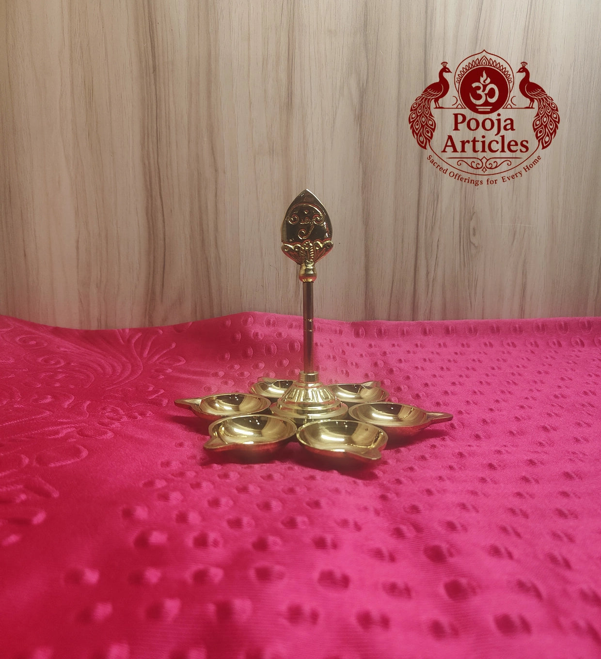 Brass Arumuga Vel Vilakku 5.2 Inch