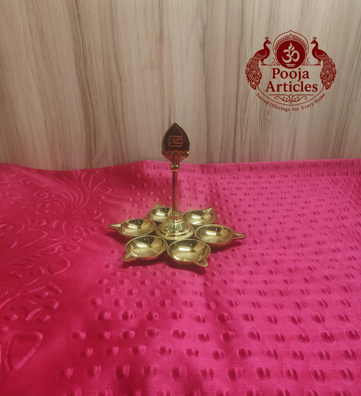 Brass Arumuga Vel Vilakku 5.2 Inch