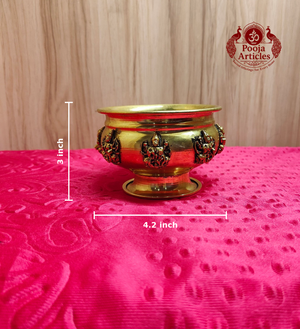 Brass Ashtalakshmi Bowl 3 Inch 