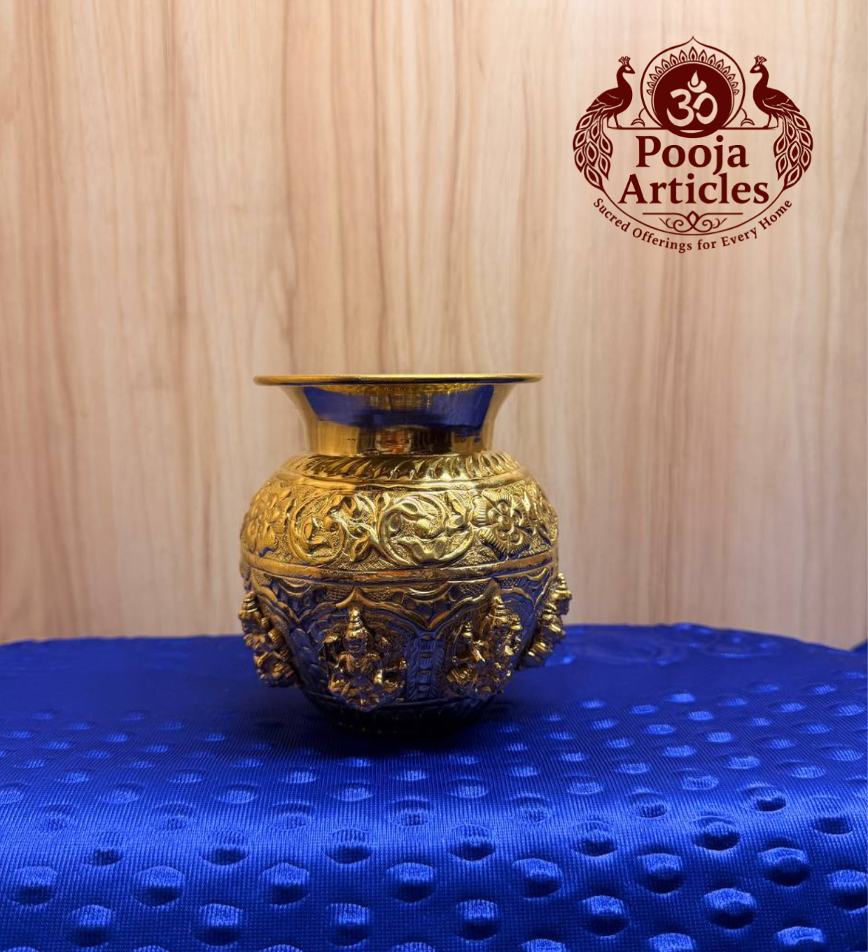 Brass Ashtalakshmi Kalash 4.5 Inch