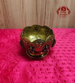 Brass Ashtalakshmi Lotus Bowl 3 Inch - last view