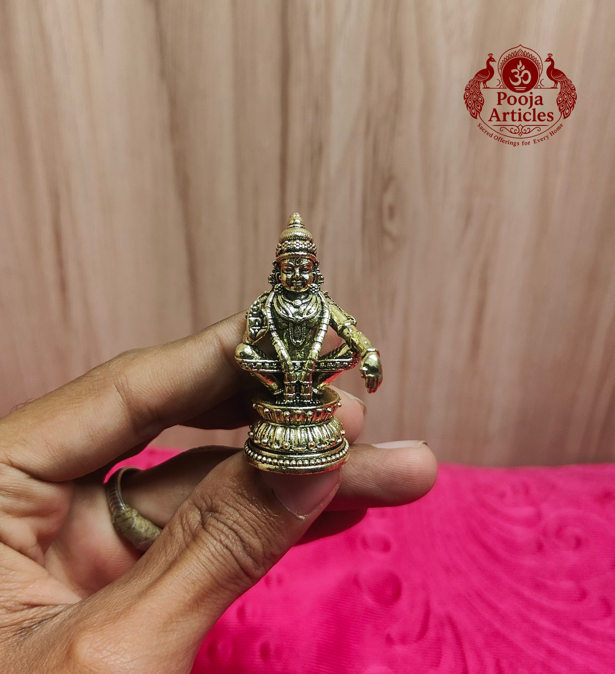 Brass Ayyapan Statue 2 Inch 