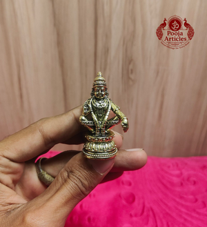 Brass Ayyapan Statue 2 Inch 