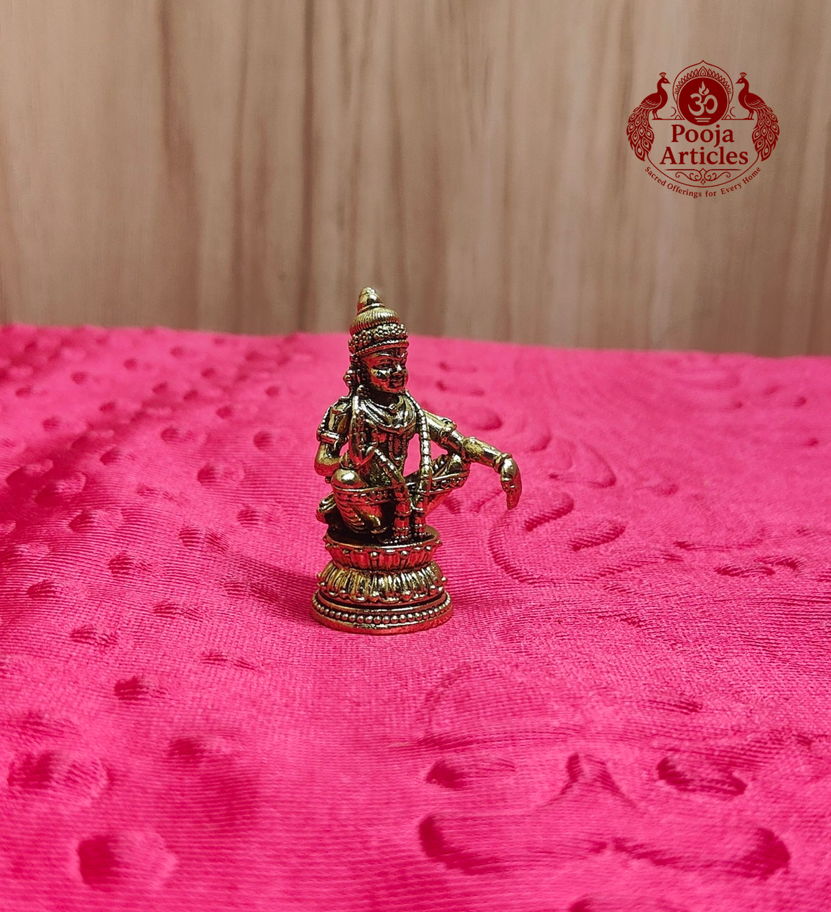 Brass Ayyapan Statue 2 Inch 