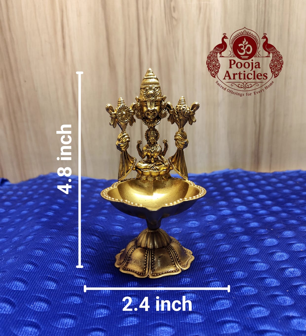 Brass Balaji  Gajalakshmi Diya 5.8 Inch
