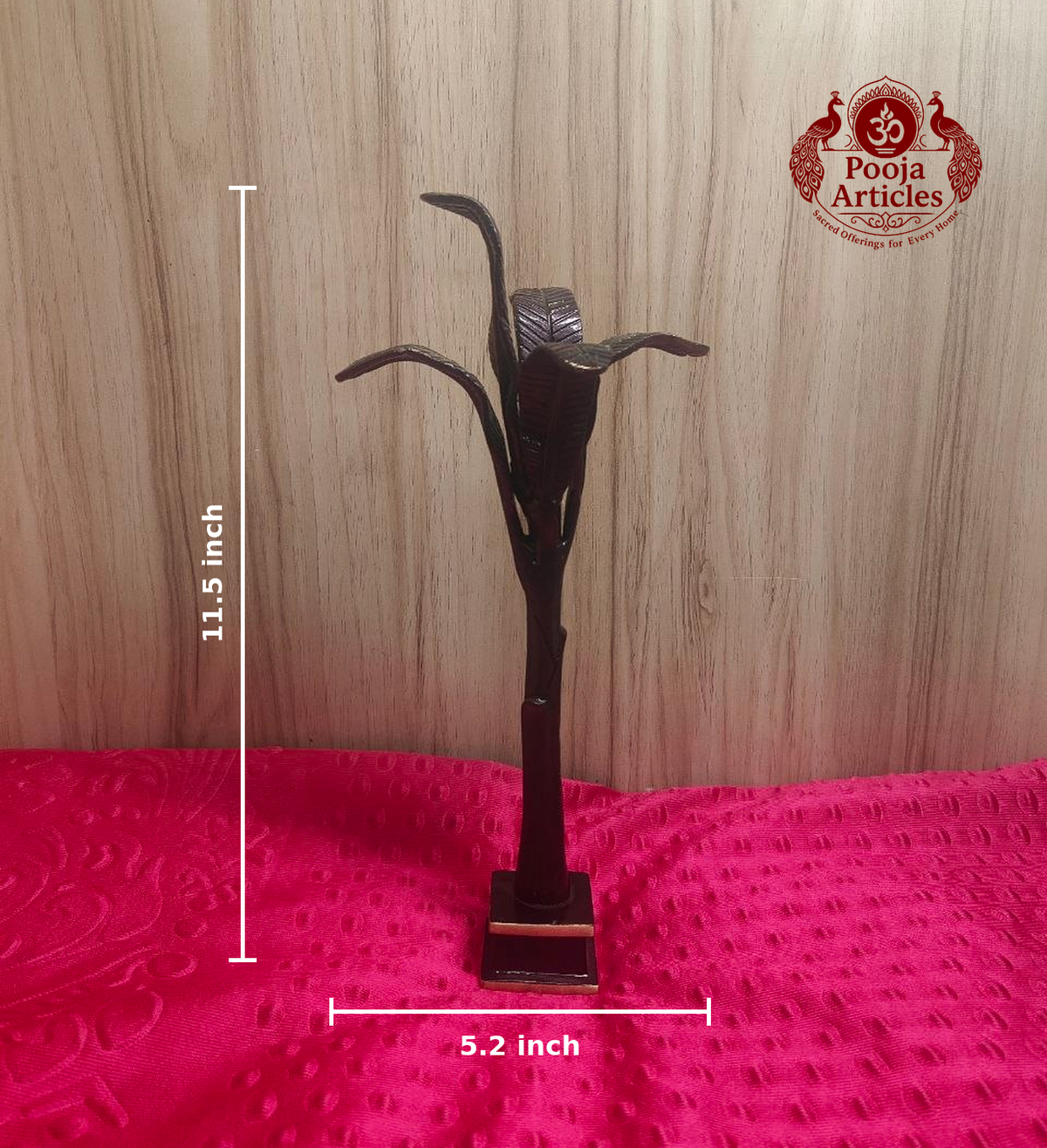 Brass Banana Tree 11.5 Inch - measured 