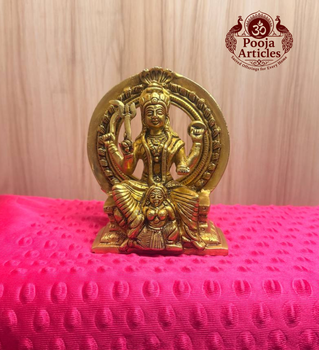 Brass Bhagavathi Statue 5.3 Inch
