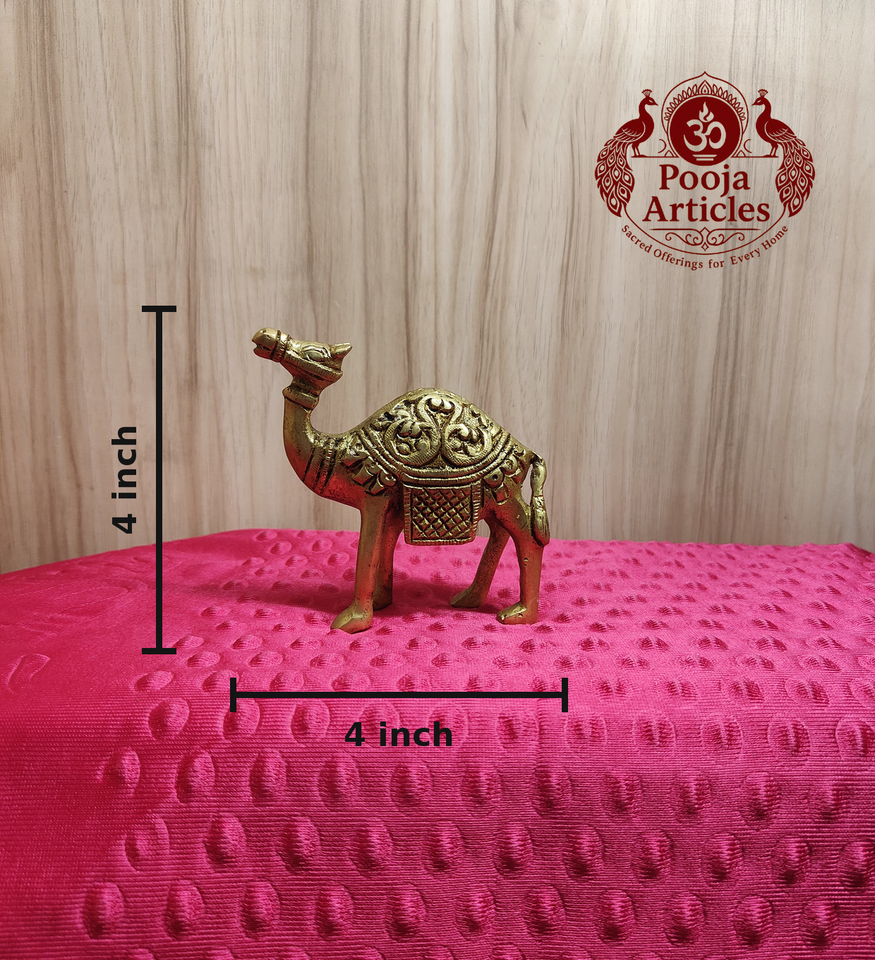 Brass Camel Statue 4 Inch