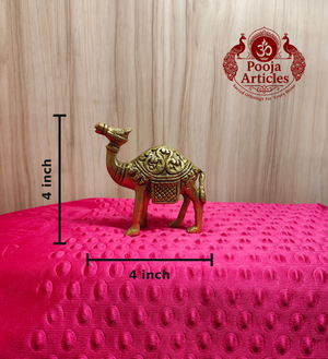 Brass Camel Statue 4 Inch