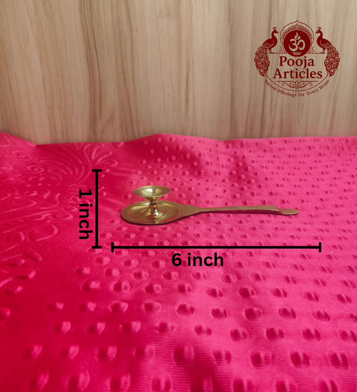 Brass Camphor Holder 6 Inch 