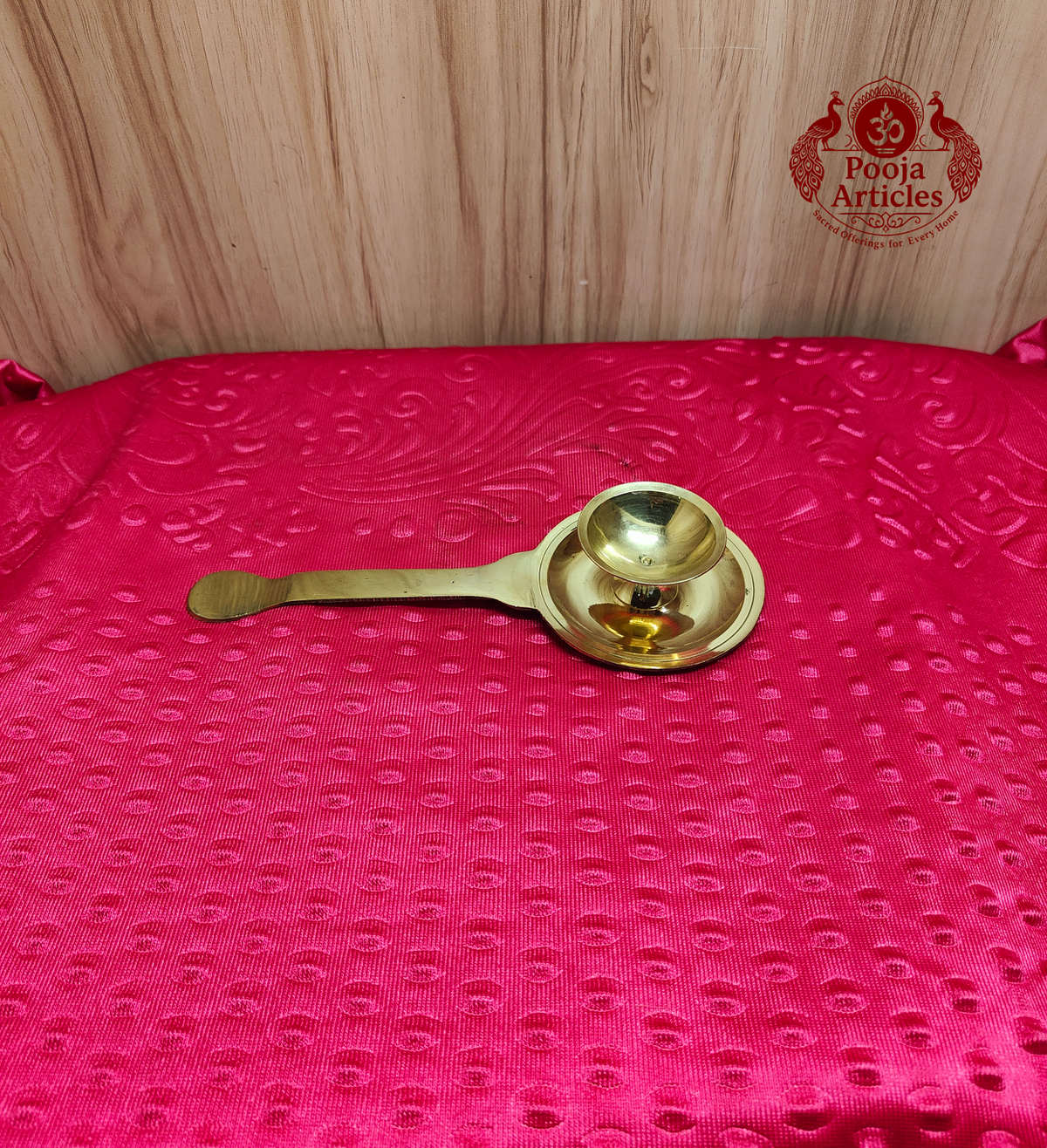 Brass Camphor Holder with Handle 8 Inch 