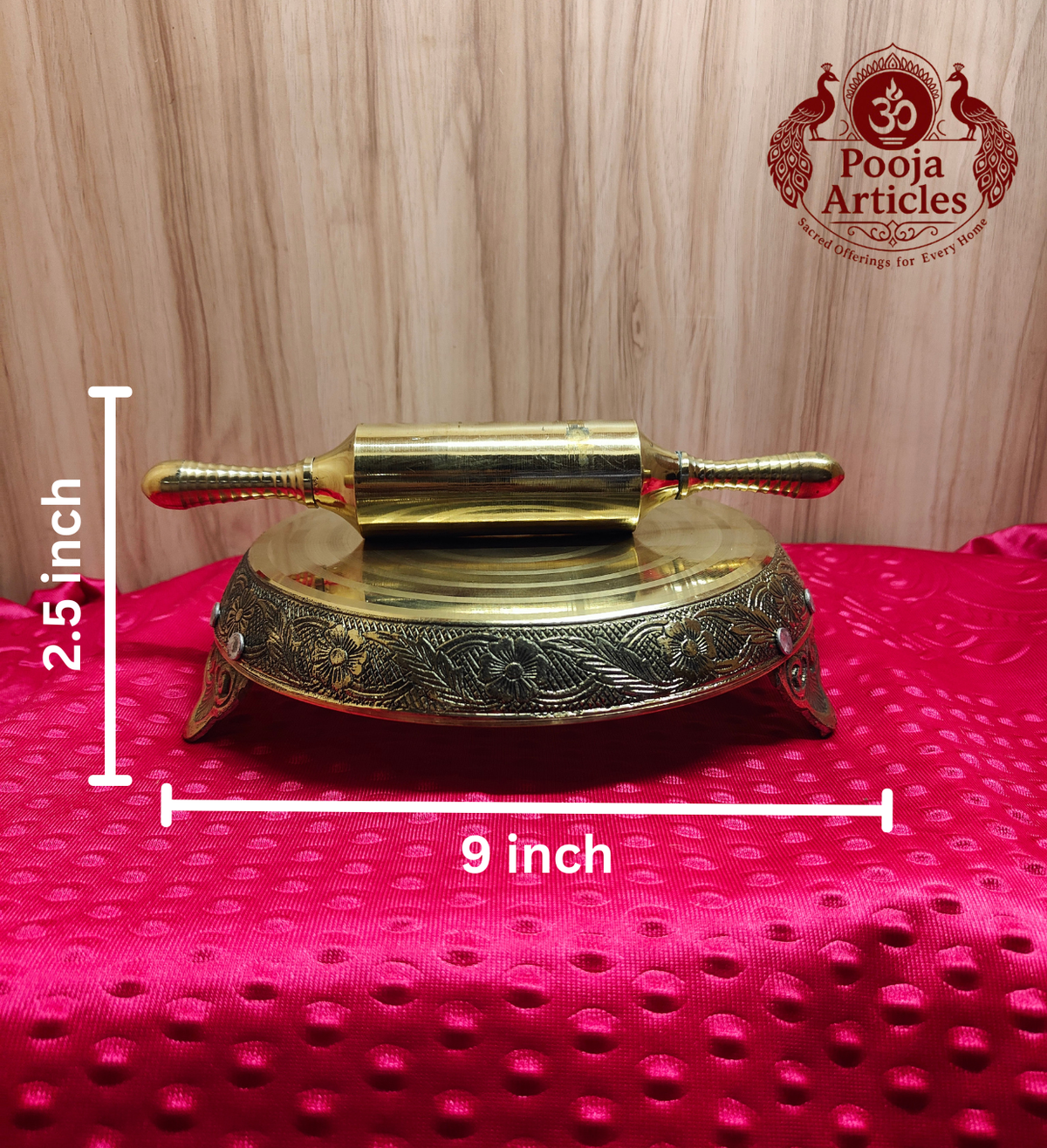 Brass Chakla Belan Set 9 Inch