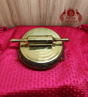 Brass Chakla Belan Set 9 Inch