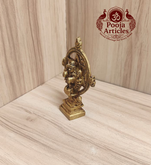 Brass Chakrathalwar Idol 3.4 Inch